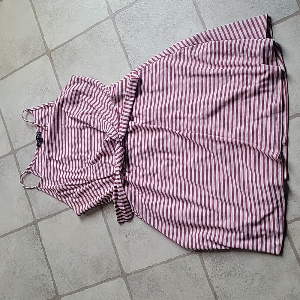Large womens striped dress